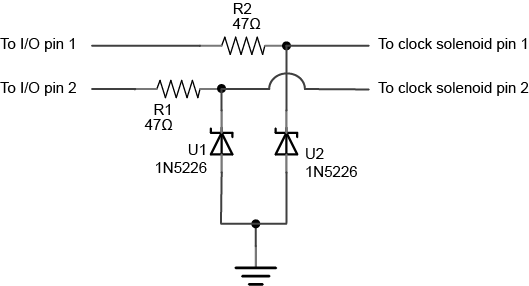 Analog Clock Control, schematic view