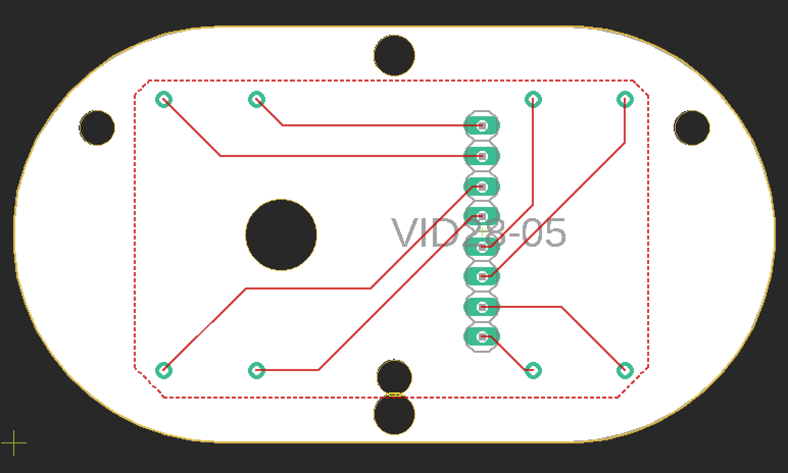 Figure 1. Layout of a VID28-05 circuit board made in Eagle